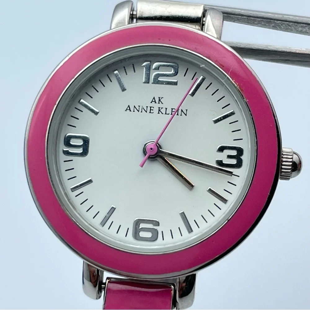 Anne Klein Pink Enamel Bangle Watch AK/10/9035 – New Battery